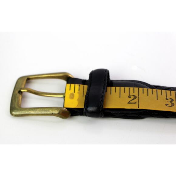 DOCKERS BRAIDED BLACK GENUINE LEATHER 1 1/8" Wd CASUAL MEN'S BELT Sz 42/105 (t49 - Picture 10 of 13